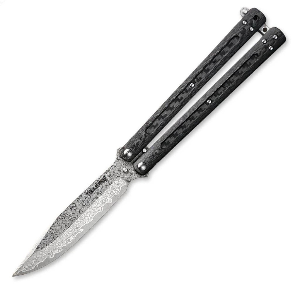 foto Skl�dac� n�� Dellinger Carbon Butterfly, dama�kov� ocel VG-10